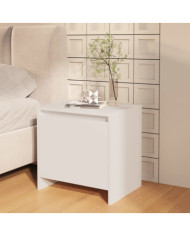 Table de chevet blanc 45x34x44,5 cm bois d’ingénierie | Mobilier & Déco