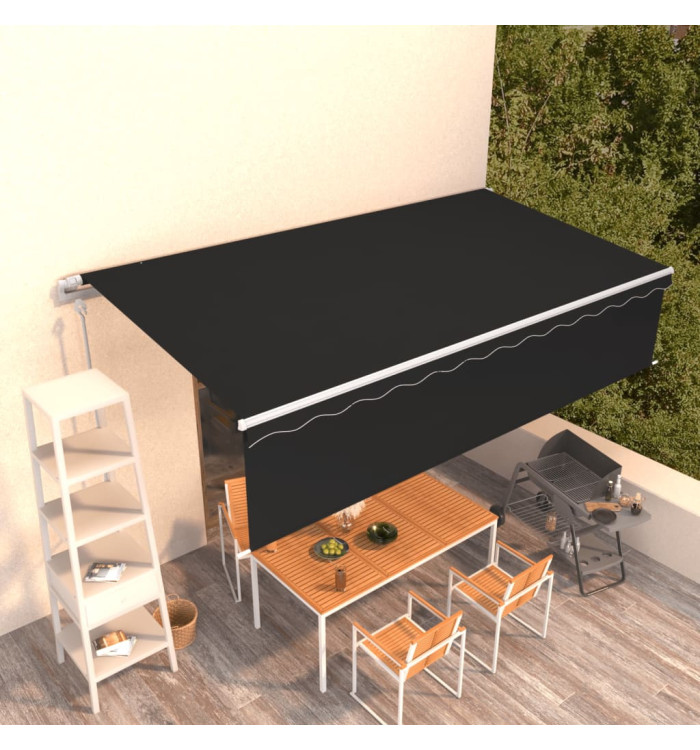 Auvent automatique rétractable avec store 6x3 m Anthracite | Mobilier & Déco