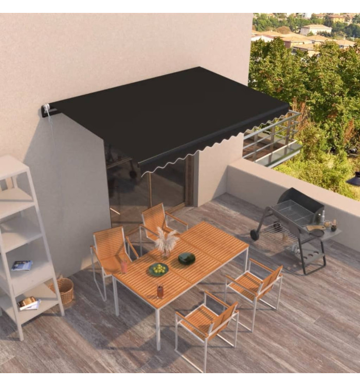 Auvent rétractable automatique 400x350 cm Anthracite | Mobilier & Déco