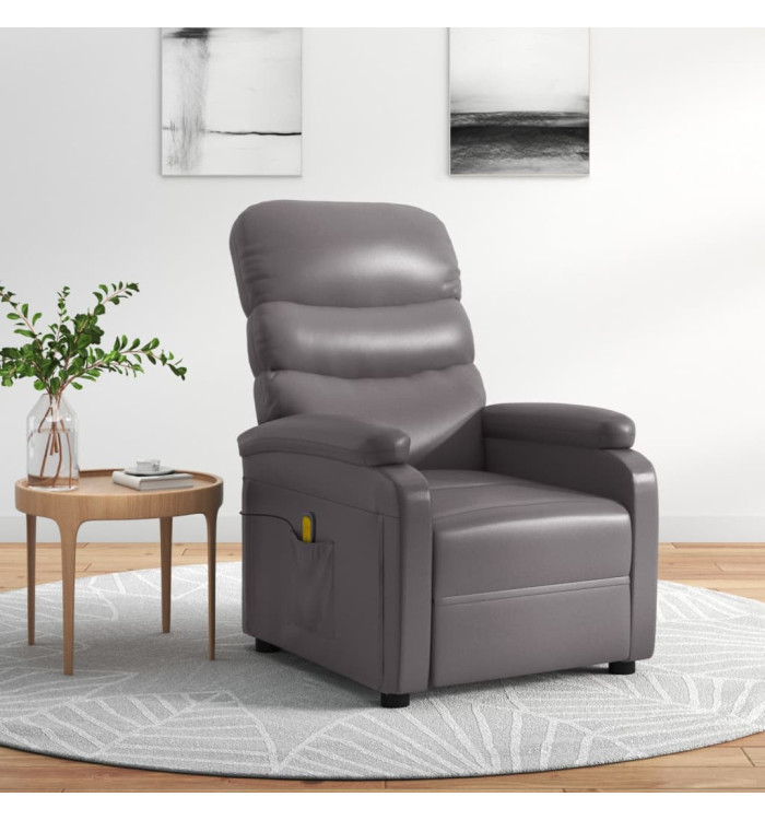 Fauteuil de massage Gris Similicuir | Mobilier & Déco