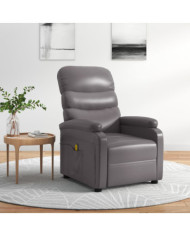 Fauteuil de massage Gris Similicuir | Mobilier & Déco