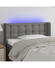 Tête de lit à LED Gris foncé 103x16x78/88 cm Tissu | Mobilier & Déco