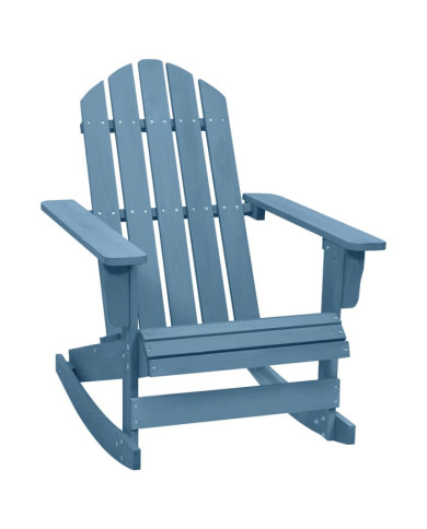 Chaise à bascule de jardin Adirondack bois de sapin massif bleu | Mobilier & Déco
