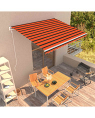Auvent rétractable automatique 400x300 cm Orange et marron | Mobilier & Déco