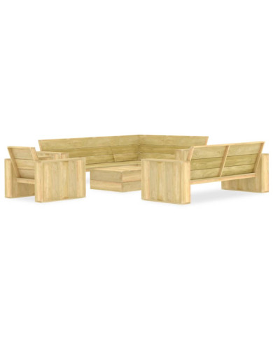 Salon de jardin 4 pcs Bois de pin imprégné | Mobilier & Déco