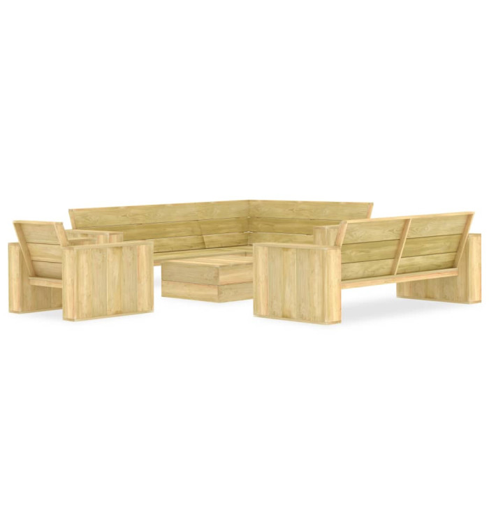 Salon de jardin 4 pcs Bois de pin imprégné | Mobilier & Déco