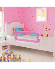 Barrière de sécurité de lit d'enfant Rose 120x42 cm Polyester | Mobilier & Déco