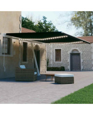 Auvent automatique et capteur de vent/LED 500x300 cm Anthracite | Mobilier & Déco