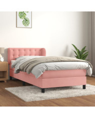 Sommier à lattes de lit et matelas Rose 80x200 cm Velours | Mobilier & Déco