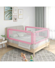 Barrière de sécurité de lit enfant Rose 90x25 cm Tissu | Mobilier & Déco
