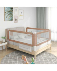 Barrière de sécurité de lit d'enfant Taupe 100x25 cm Tissu | Mobilier & Déco