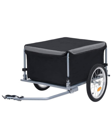 Remorque de vélo noir et gris 65 kg | Mobilier & Déco