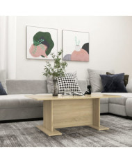 Table basse chêne sonoma 103,5x60x40 cm bois d'ingénierie | Mobilier & Déco