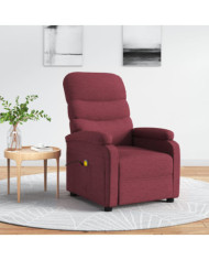 Fauteuil de massage Rouge bordeaux Tissu | Mobilier & Déco