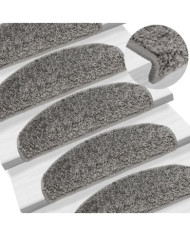 Tapis d'escalier 10 pcs 65x21x4 cm Gris | Mobilier & Déco