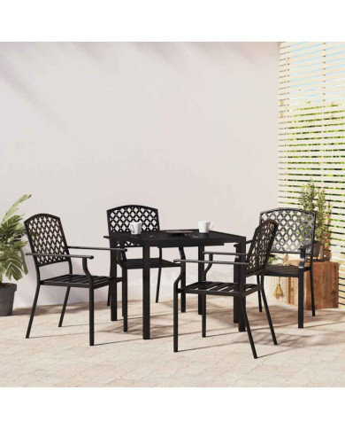 Ensemble à manger de jardin 5 pcs anthracite acier | Mobilier & Déco