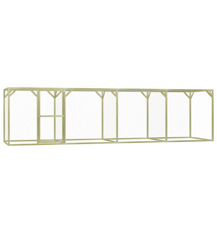 Poulailler 1,5x6x1,5 m Pinède imprégnée | Mobilier & Déco
