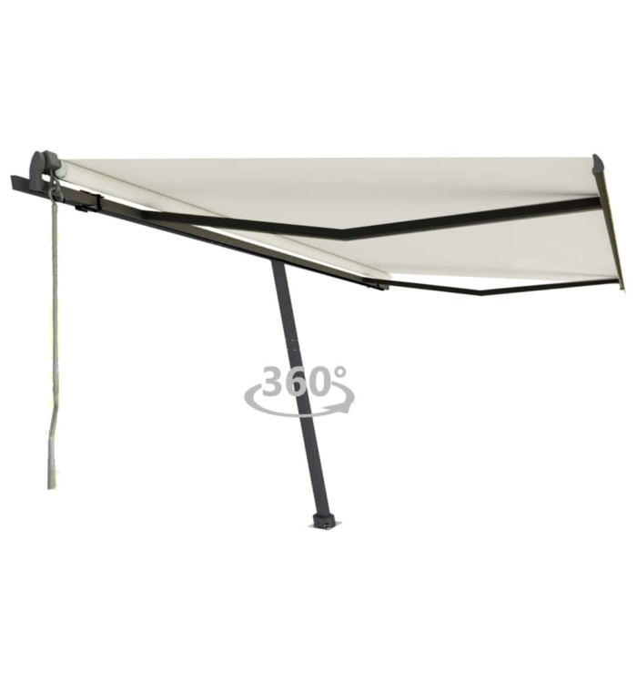 Auvent automatique sur pied 450x350 cm Crème | Mobilier & Déco