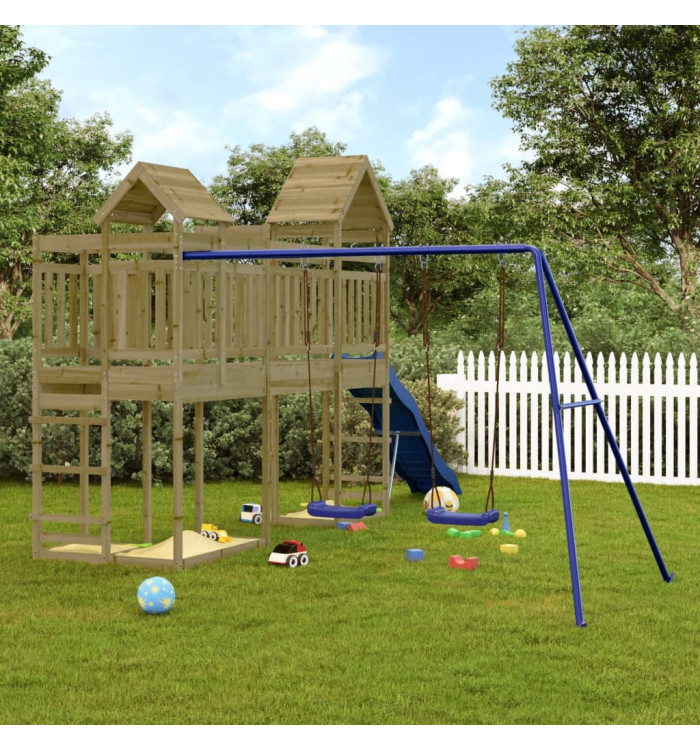 Aire de jeux d'extérieur bois de pin imprégné | Mobilier & Déco