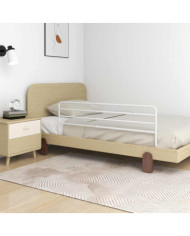 Barrière de sécurité de lit d'enfant Blanc (76-137)x55 cm Fer | Mobilier & Déco