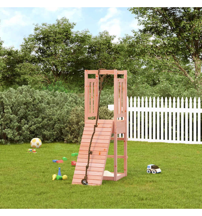 Maisonnette de jeu avec mur d'escalade bois massif Douglas | Mobilier & Déco