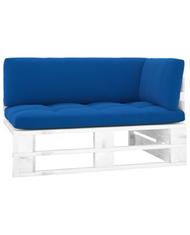 Canapé d'angle palette de jardin Bois de pin imprégné de blanc | Mobilier & Déco