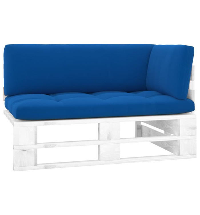 Canapé d'angle palette de jardin Bois de pin imprégné de blanc | Mobilier & Déco