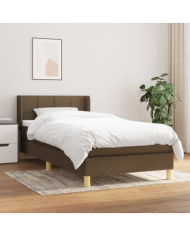 Sommier à lattes de lit avec matelas Marron foncé 90x190 cm | Mobilier & Déco