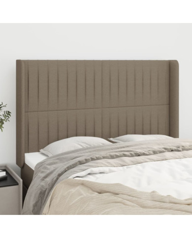 Tête de lit avec oreilles Taupe 147x16x118/128 cm Tissu | Mobilier & Déco