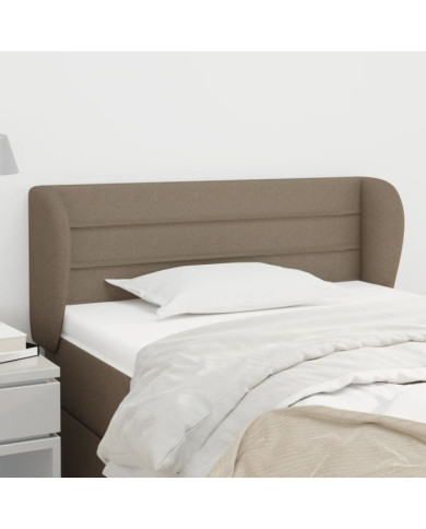 Tête de lit avec oreilles Taupe 93x23x78/88 cm Tissu | Mobilier & Déco