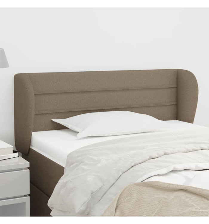 Tête de lit avec oreilles Taupe 93x23x78/88 cm Tissu | Mobilier & Déco