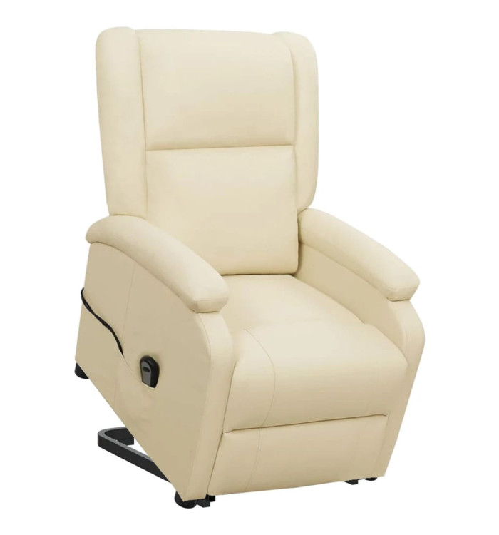 Fauteuil Crème Similicuir | Mobilier & Déco