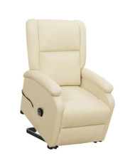 Fauteuil Crème Similicuir | Mobilier & Déco