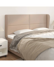 Tête de lit avec oreilles Cappuccino 203x23x118/128 cm | Mobilier & Déco