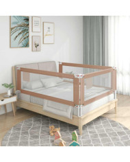 Barrière de sécurité de lit d'enfant Taupe 150x25 cm Tissu | Mobilier & Déco