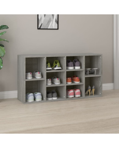 Banc à chaussures Sonoma gris 103x30x54,5 cm Bois d'ingénierie | Mobilier & Déco