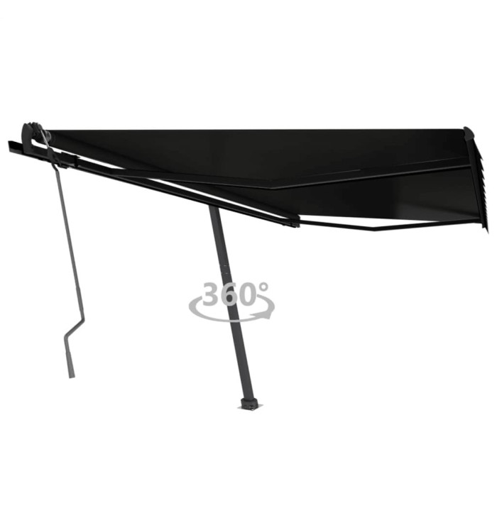 Auvent manuel rétractable sur pied 450x350 cm Anthracite | Mobilier & Déco