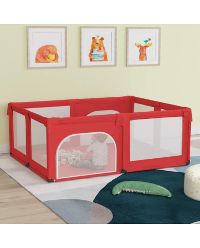 Parc pour bébé avec 2 portes Rouge Tissu Oxford | Mobilier & Déco