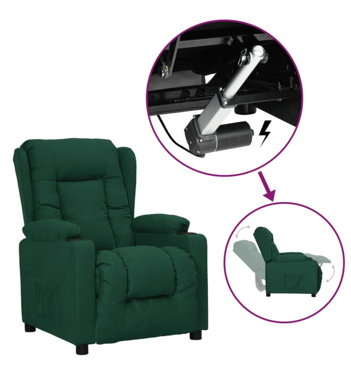 Fauteuil Vert foncé Tissu | Mobilier & Déco