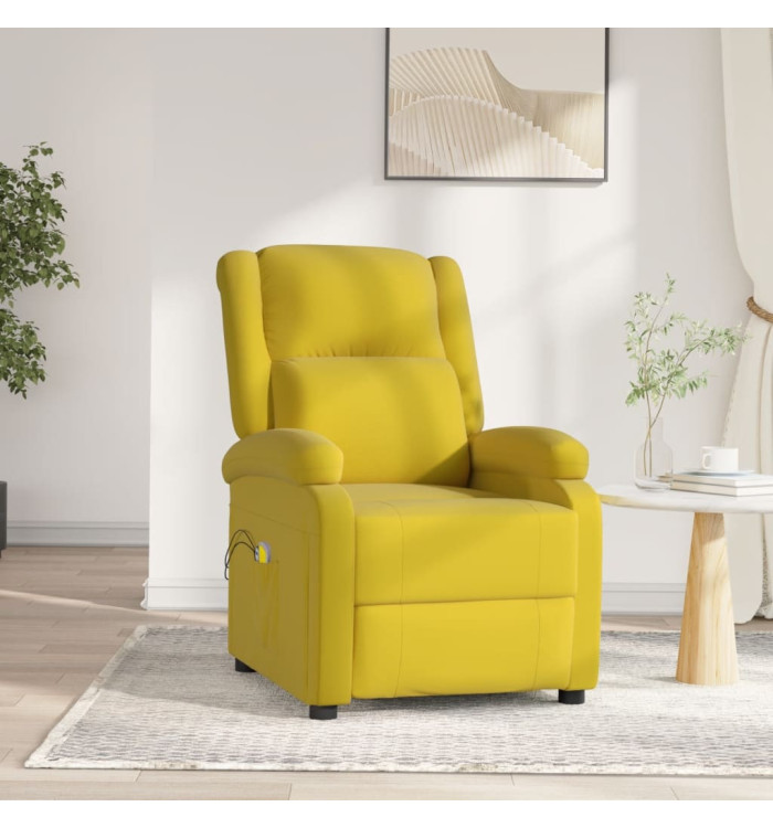Fauteuil électrique de massage Jaune Velours | Mobilier & Déco