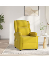 Fauteuil électrique de massage Jaune Velours | Mobilier & Déco