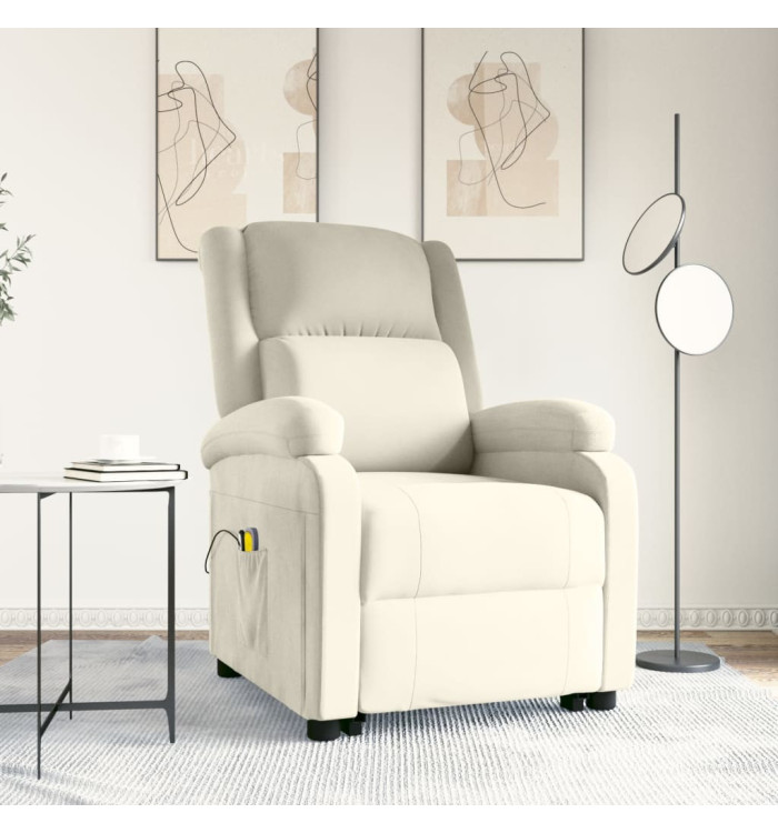 Fauteuil de massage Crème Velours | Mobilier & Déco