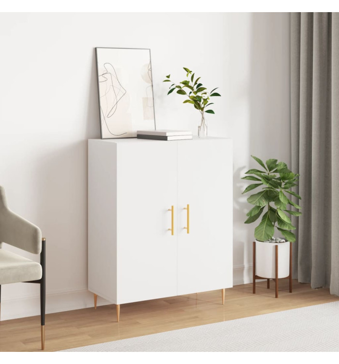 Buffet blanc 69,5x34x90 cm bois d'ingénierie | Mobilier & Déco