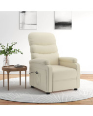 Fauteuil inclinable électrique Crème Similicuir | Mobilier & Déco