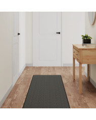 Tapis de couloir aspect sisal anthracite 50x200 cm | Mobilier & Déco