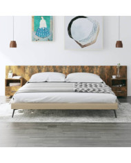 Tête de lit avec armoires Chêne fumé Bois d'ingénierie | Mobilier & Déco