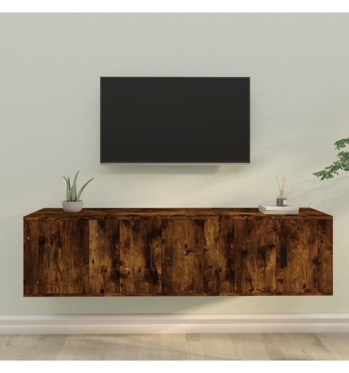 Ensemble de meubles TV 3 pcs Chêne fumé Bois d'ingénierie | Mobilier & Déco