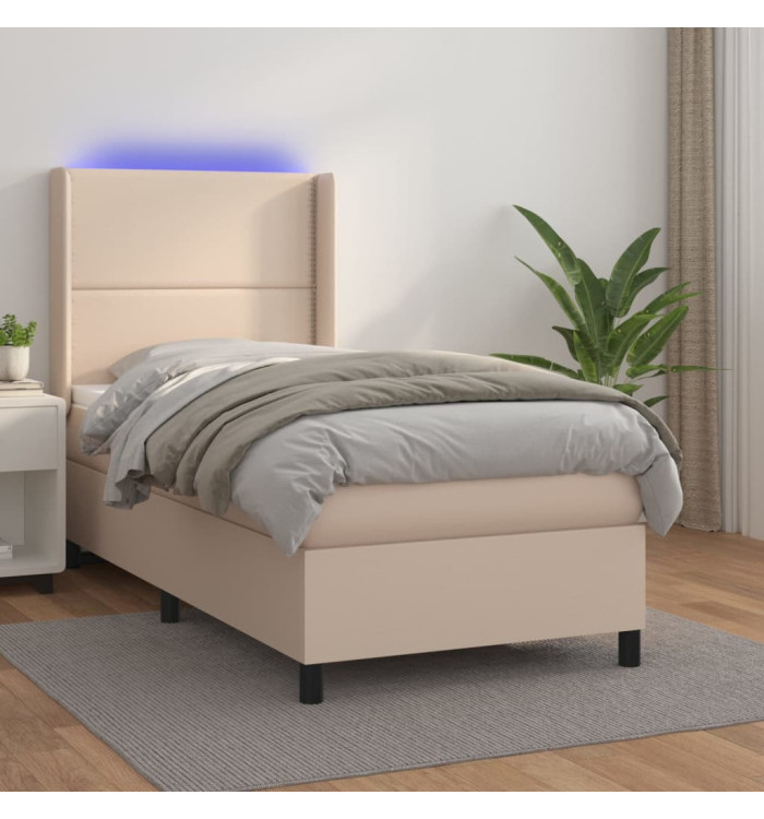 Sommier à lattes de lit matelas LED Cappuccino 80x200cm | Mobilier & Déco
