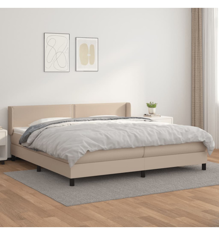 Sommier à lattes de lit avec matelas Cappuccino 200x200 cm | Mobilier & Déco