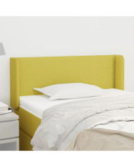 Tête de lit avec oreilles Vert 103x16x78/88 cm Tissu | Mobilier & Déco